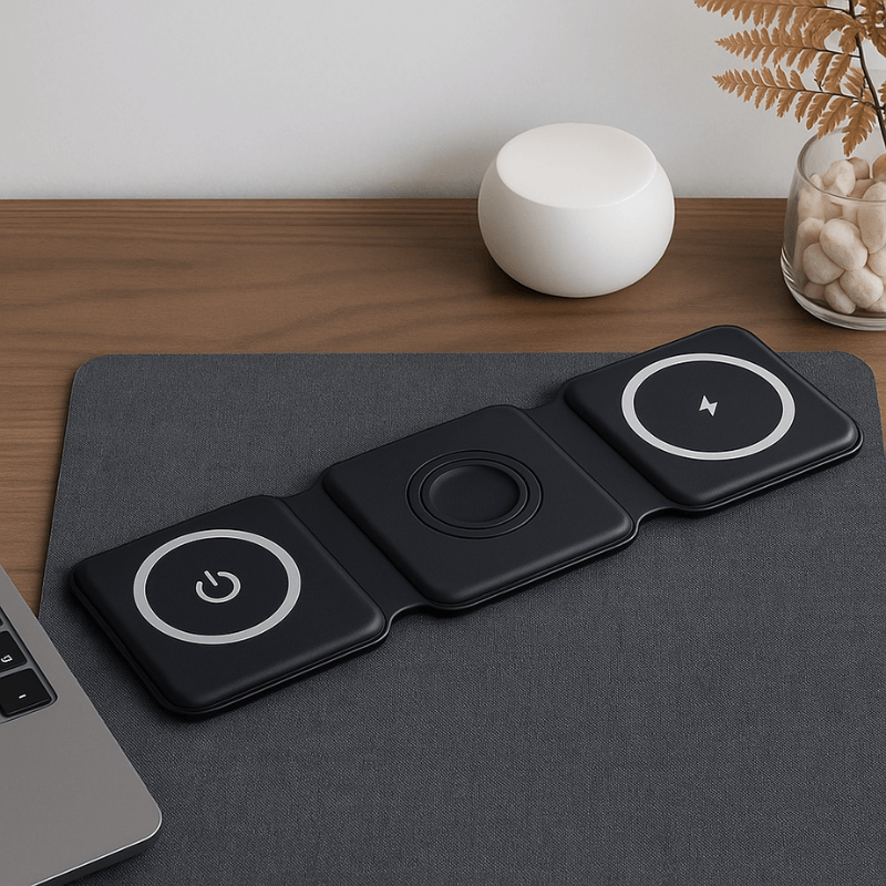 TechTrek™ 3 in 1 Wireless Travel Charger