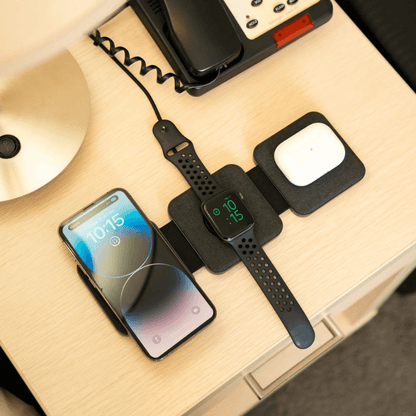 TechTrek™ 3 in 1 Wireless Travel Charger