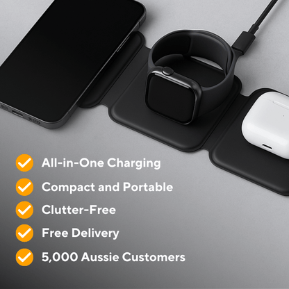 TechTrek™ 3 in 1 Wireless Travel Charger